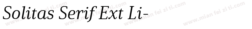 Solitas Serif Ext Li字体转换